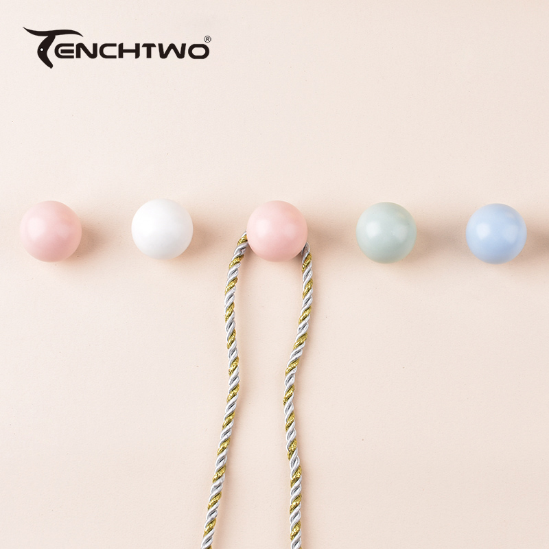 Furniture Hook Hardware - Round Ceramic Hook Clothes Hanger Hook