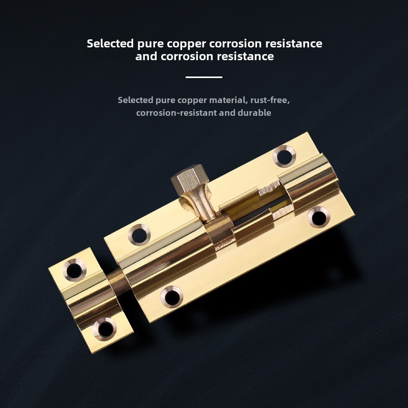 Furniture Hook Hardware - 1PCS Brass Doors Slide Latch Lock