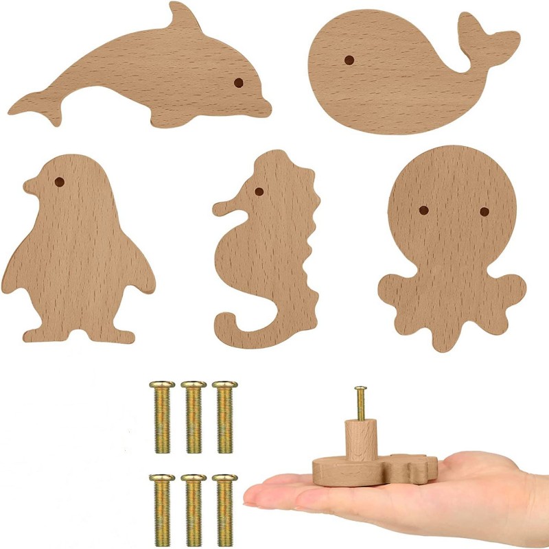 Creative Sea Animal Shape Wood - đánh giá và giá Furniture Hardware Restoration
