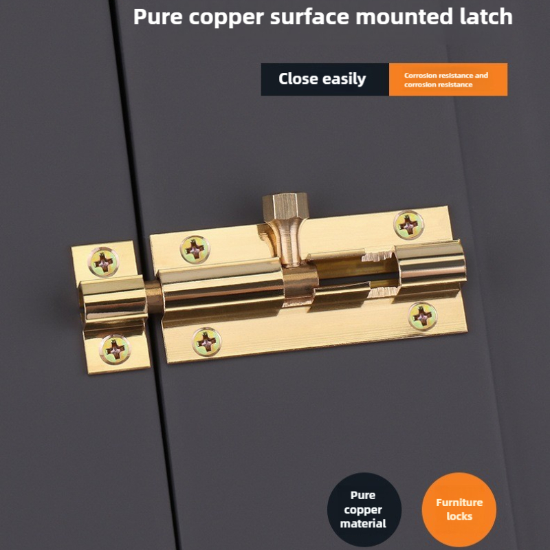 1PCS  Brass Doors Slide Latch  - đánh giá và giá Furniture Hook Hardware