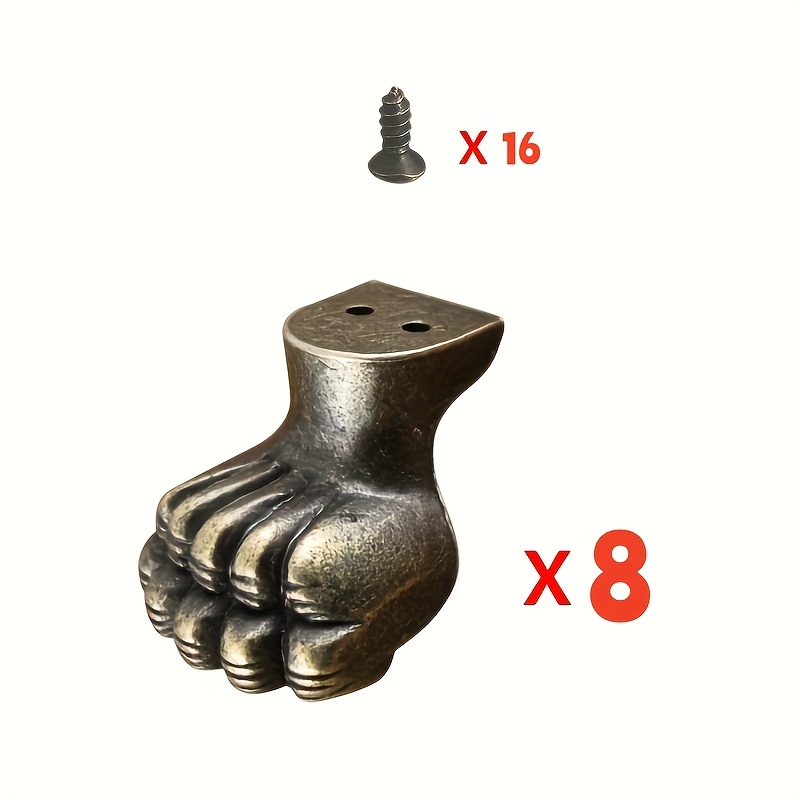 8pcs Antique Foot Brass Jewelr - đánh giá và giá Cabinet Hinge Overlay