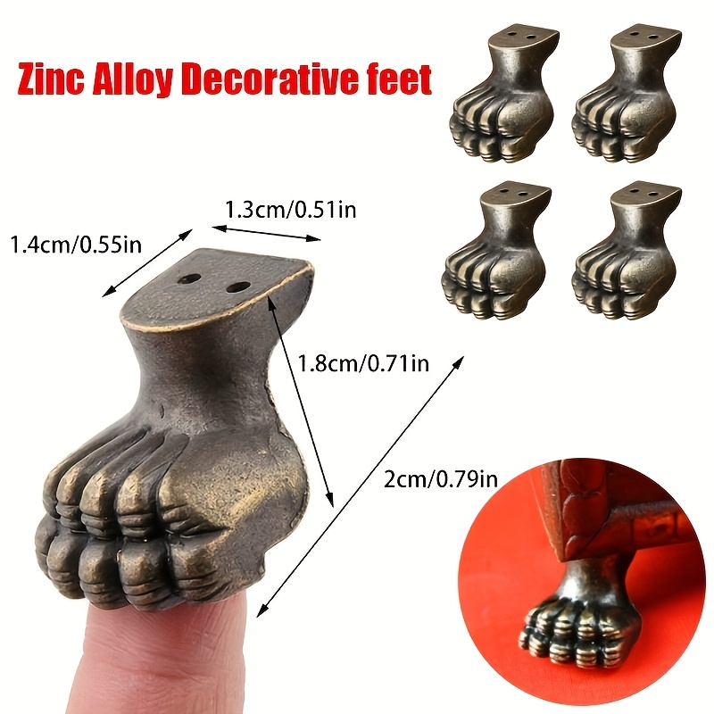 8pcs Antique Foot Brass Jewelr - đánh giá và giá Cabinet Hinge Overlay